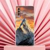 Handyhülle Für Samsung A56 A36 A26 A24 A16 A14 A12 A32 A50 A70 A22 A40 A34 A54 A42 A52 5G A06 Hülle Bergspitzen Landschaft