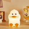 1pc Cute Duck Silicone Night Light with Timer and Dimmable Mode, USB Rechargeable, LED Seven-Color Silicone Night Light