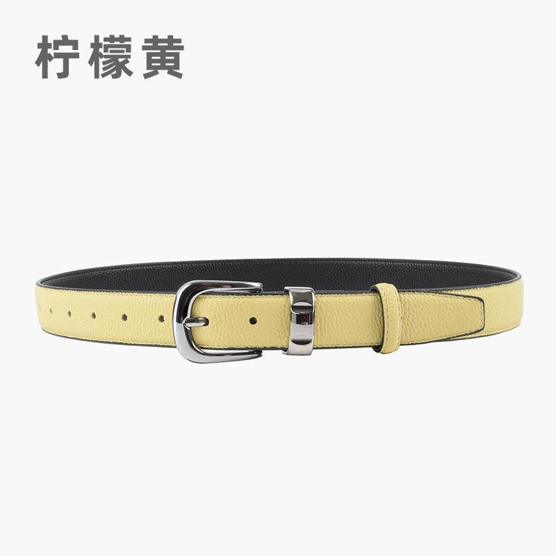 Curea de piele pentru femei, curea simplă retro cu blugi, curea pentru pantaloni casual, model pentru femei.