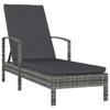 Day and Night - Day and Night Lounger with Armrests Gray Synthetic Rattan
