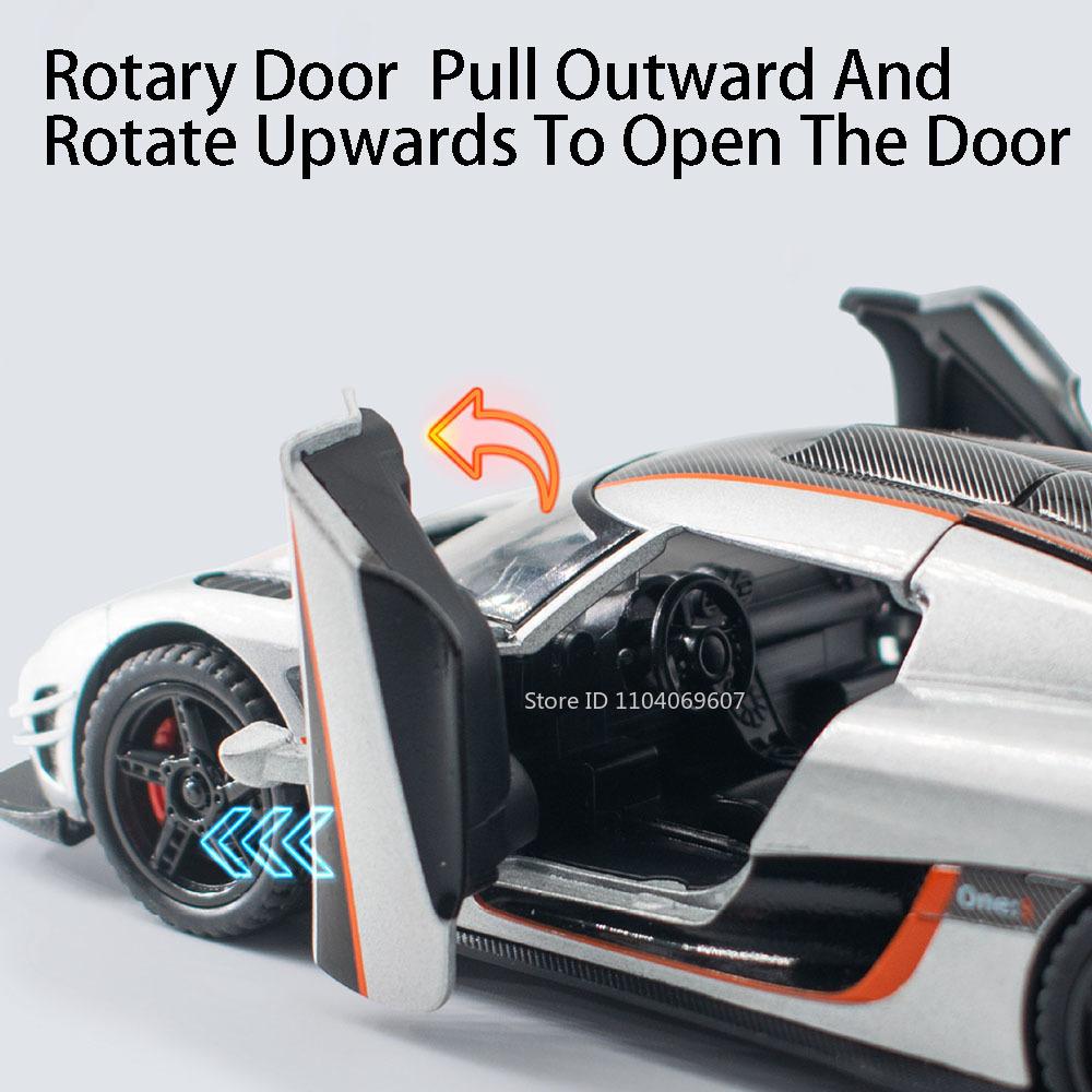 1:32 Scale ONE1 Miniature Sports Car Model Toys Alloy Diecast 4 Doors Opened with Pull Back Racing Vehicles Toys for Kids Gifts