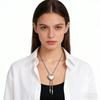 Versatile Stainless Steel Necklace With Heart Shaped Sliding Pendant For Formal And Casual Event Comfortable Design
