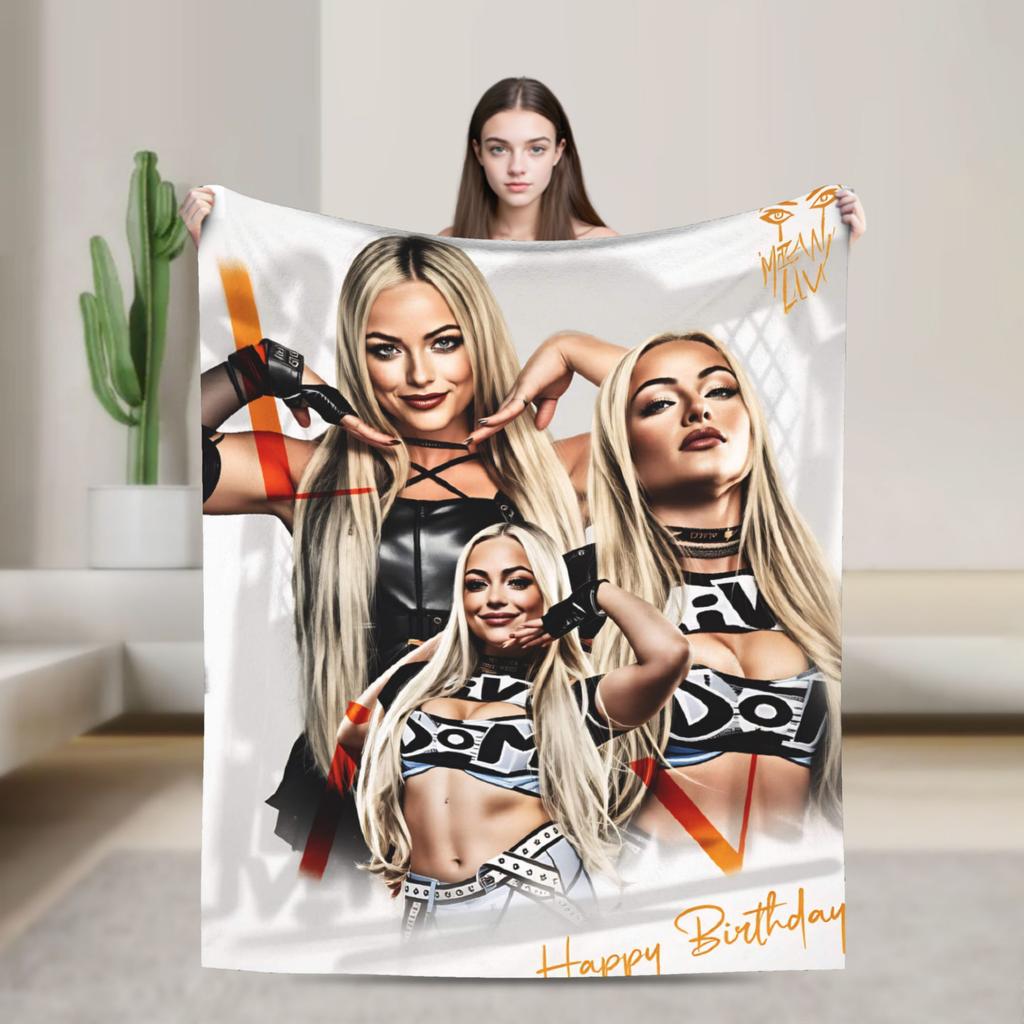 Warm Throw Blanket Travel Office Liv Morgan Blanket  Flannel Bedspread For Couch Chair Fashion Sofa Bed Cover