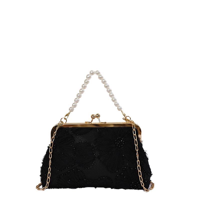Blumenverschluss Perlen Handtasche, Clutch Tasche, Ketten Tasche, Beutel Tasche Aus Muscheln
