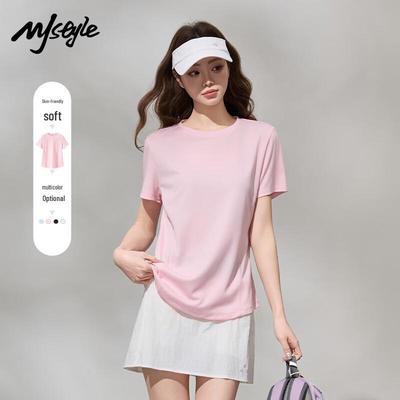 MJ Style Women's Moisture-Wicking Crew Neck T-Shirt