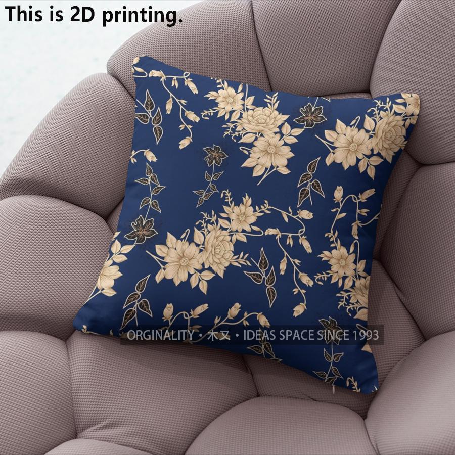 Bohemian Style D Flat Print Pillow Covers Pattern Cushion Cover Suitable For Sofa Bedroom Car Pillow Cover