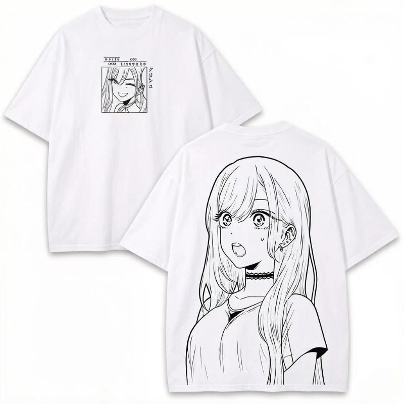 Neues My Dress-Up Darling Kitagawa Marin Anime T-Shirt Geeignet für Alle Jahreszeiten Hohe Qualität Oversized Unisex Heißes Produkt Paare