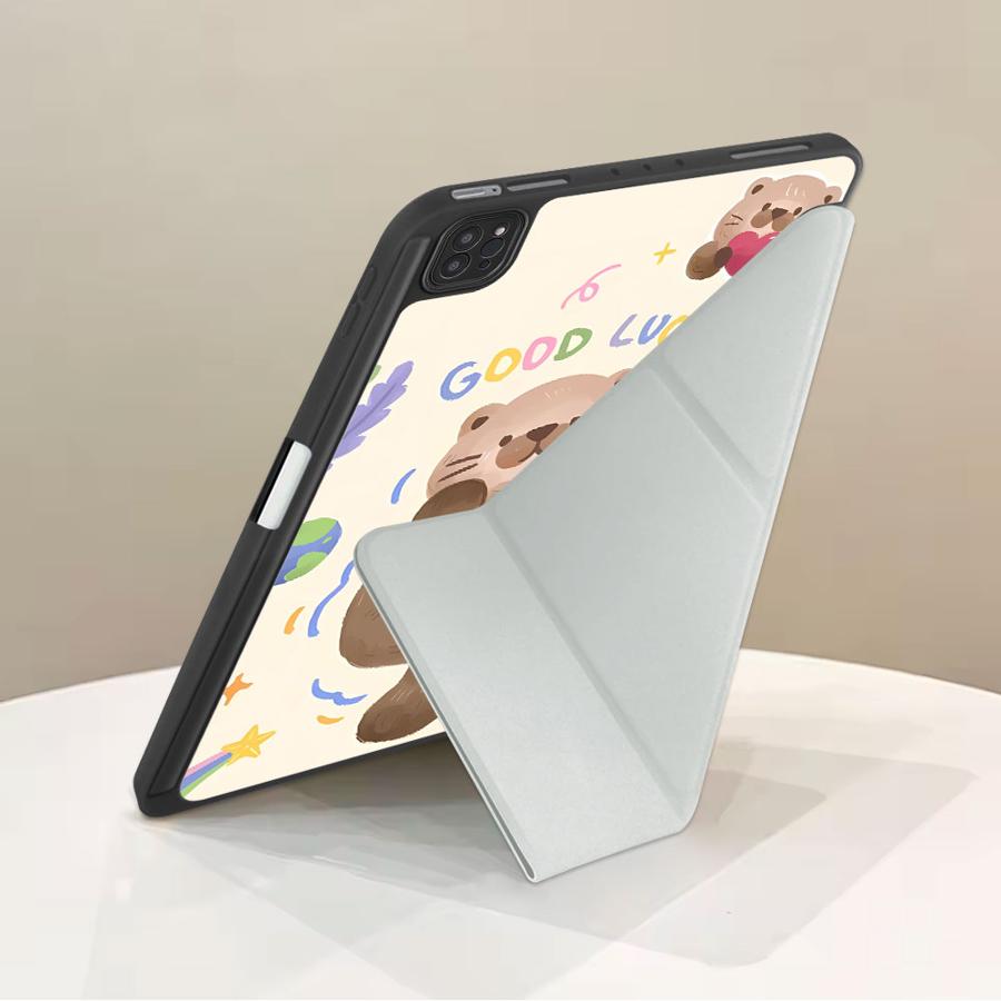 Holder Cover Tablet Case For iPad Pro 2025 Pro 11th 10th 9th 8th 7th 12.9inch Mini 6 7 Air 4 5 M3 M2 1 2 M4 11inch Cute Little