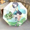 Cute Liko  pattern, automatic folding umbrella, portable and foldable design, 8 ribs, a Christmas or birthday gift.