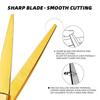 Stainless Steel Gold Hand-Shaped Hairdressing Scissors for Cutting and Thinning Hair