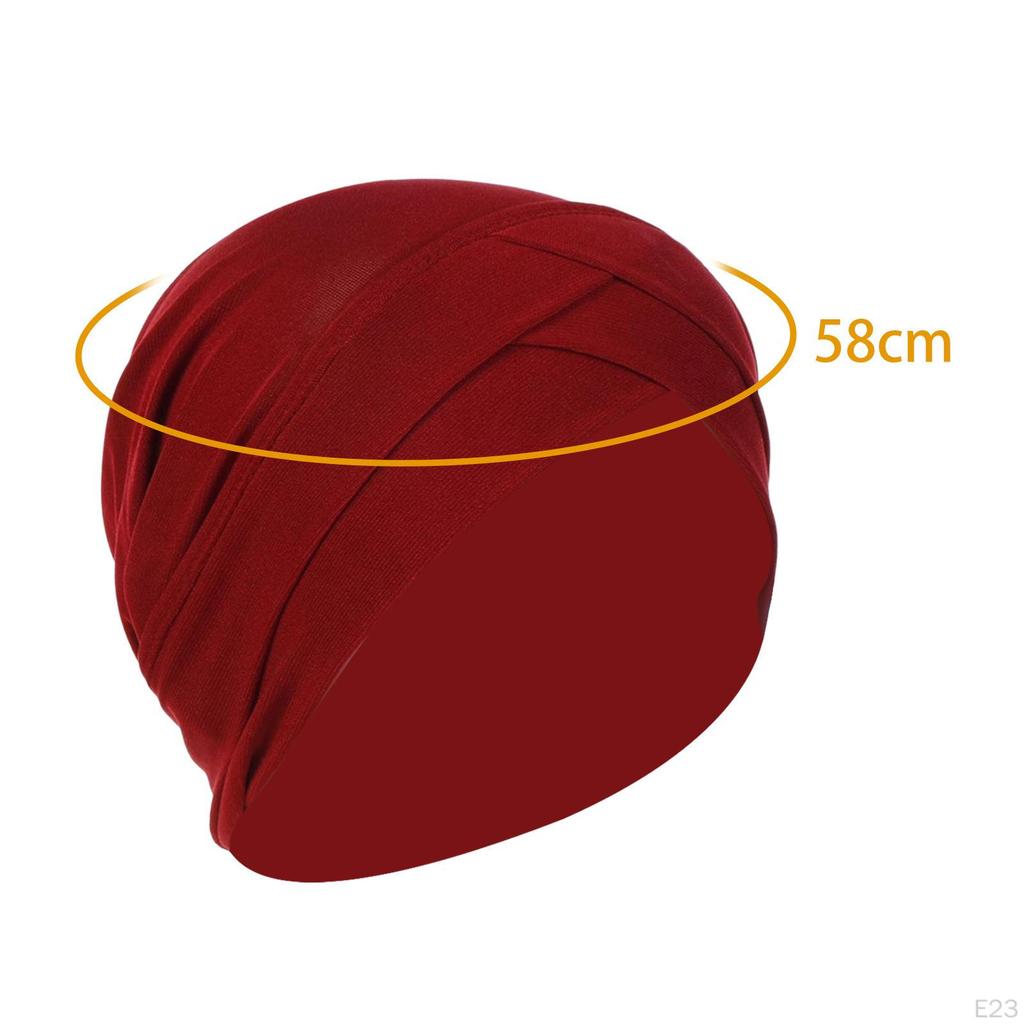Muslim Indian Turban Hat Elastic Hijab Headwrap Beanie Headwear Accessories