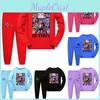 Conjunto de Pijama Curto com Estampa de Caçadores de Demônios Kpop para Crianças, com Tecido de Algodão para Pijamas Familiares