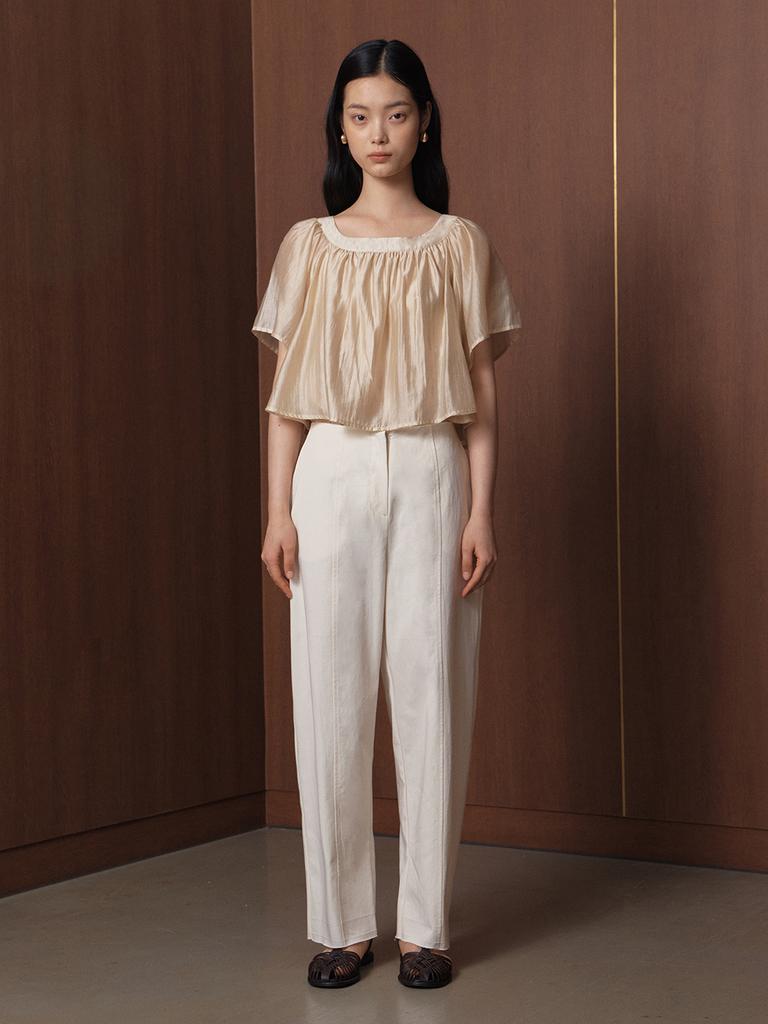 GANISONG Pottery Volume Pants_Ivory