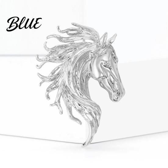 Anti-rust Brooch Pin Retro Style Horse Head Design Anti-oxidation Sophisticated