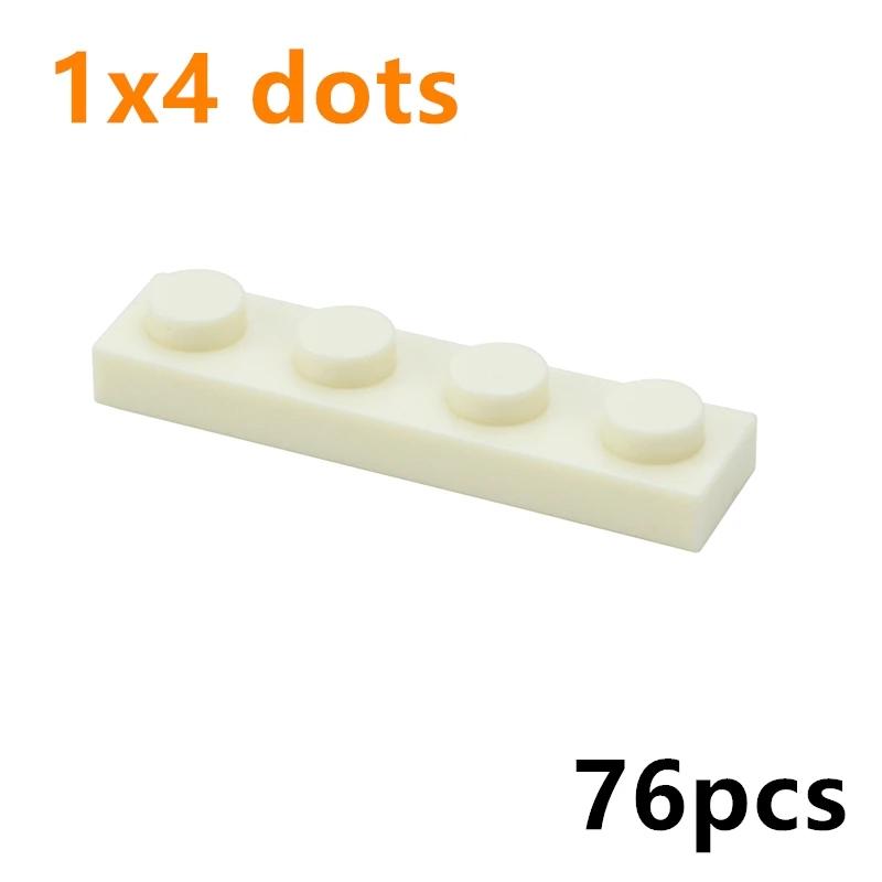 76Pcs DIY Building Blocks Thin Plate 3710 Figures 1x4 Dots Bricks Construction Creative Size MOC Compatible With Toys for Kid