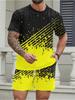 New Summer Casual Men's T-Shirt and Shorts Sets Sports Men's Tops and Shorts Streetwear Loose Men Summer Clothes