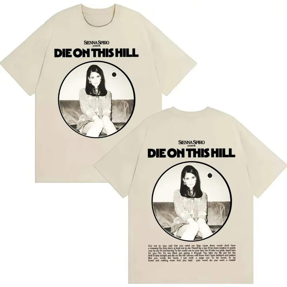 Hot Sale Sienna Spiro Hip Hop Double Sided Print Graphics Tshirt Unisexs Women Aesthetic Crewneck Short Sleeve Loose Tops Teenagers