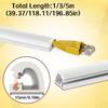 1PC 1/3/5m Cord Management Channel,Invisible Decorative Wire Cover, Anti-Step Protector, Adhesive Cable Raceway