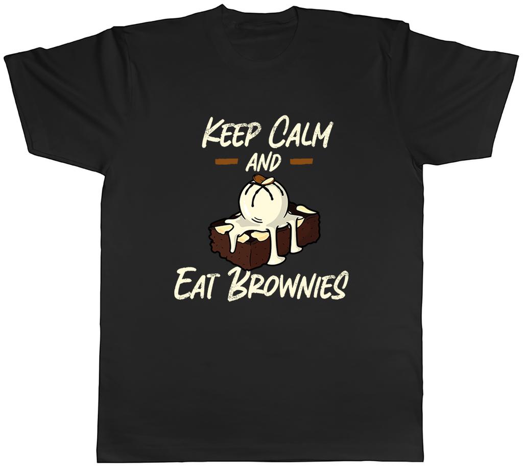 Keep Calm and Eat Brownies Mens TShirt Funny Chocolate Brownie Tee Gift