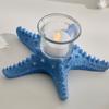 Starfish Candle Holder Resin Candle Holder Ornament Decorative Tabletop Sea Star Statue Creative Beach Candle Holder For Holiday