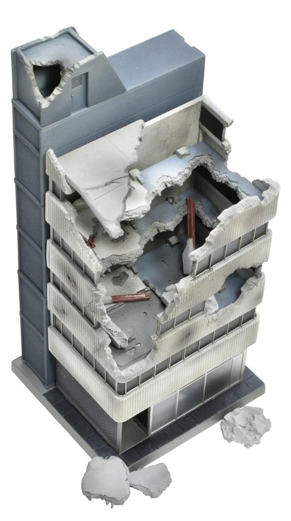 TOMYTEC DioColle Combat Series DCM22 Abandoned Building Plastic Model 323716 1/144 Pre-painted
