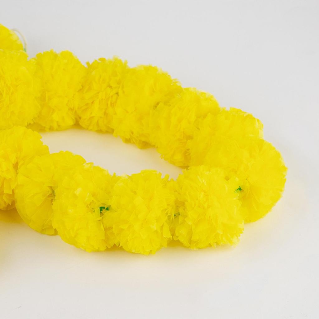 5Pcs Marigold Garland with Bell Wedding Artificial Marigold Flowers for Window Cabinet Living Room Indoor and Outdoor Farmhouse