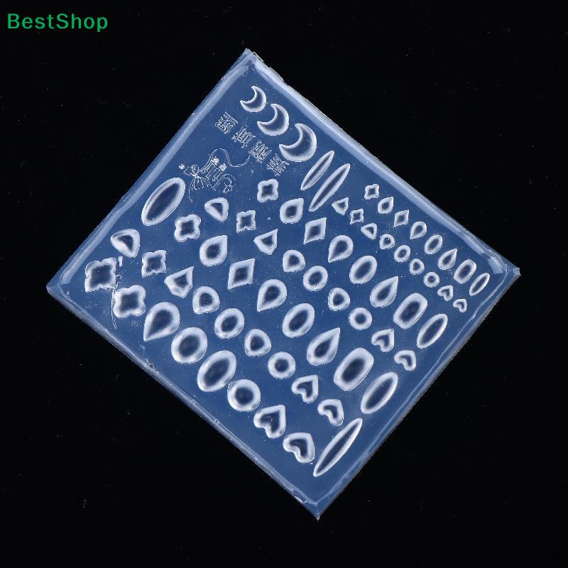 3D Silicone Mold Gemstone Heart Oval Shape Nail Artistry DIY Transparent Manicure Template