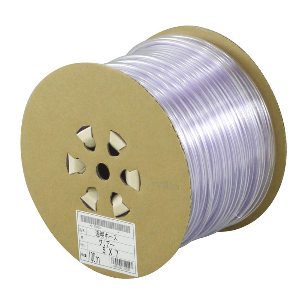 Sanyo Kasei Transparent Hose, 5 X 7mm, 100m, TM-57D 100T