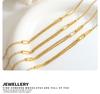 Christmas Geometric Double-Layer Chain Bracelet: Women's 18K Gold-Plated Titanium Steel Rectangular Openwork Design (E179)