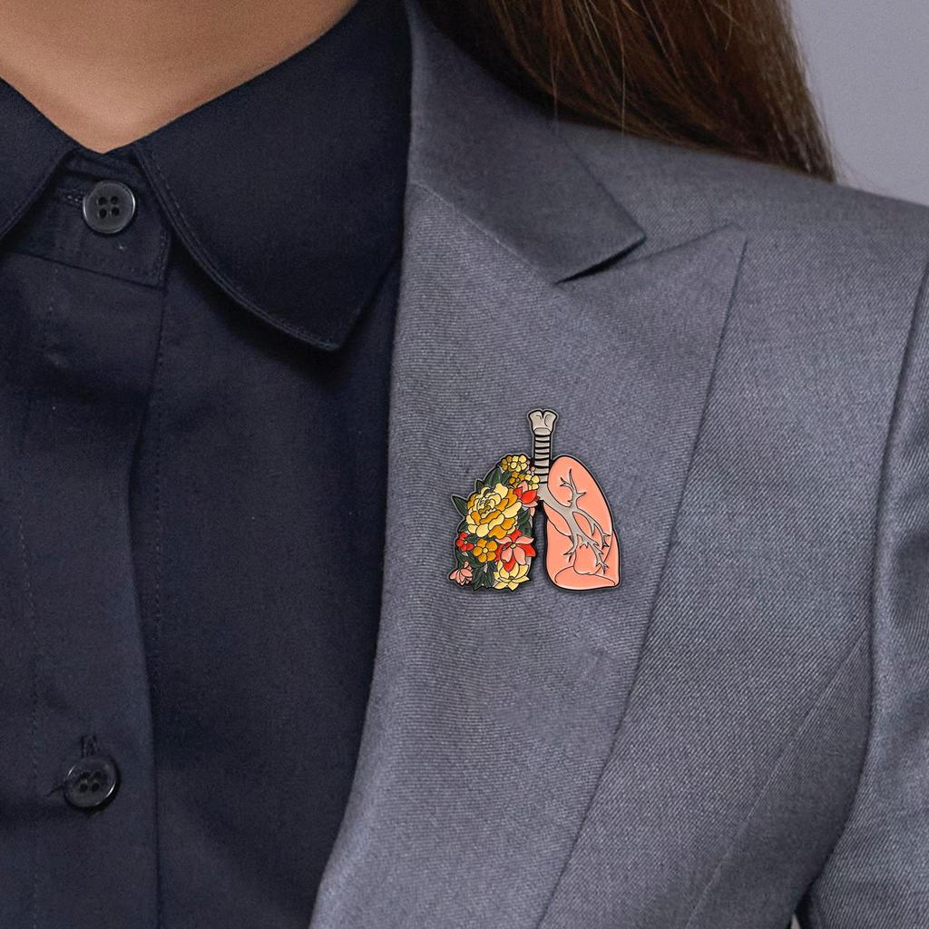 Human Organs Brooch Fashion Enamel Pin Decorative Masquerade Cosplay Props Metal Lapel Pins Jewelry