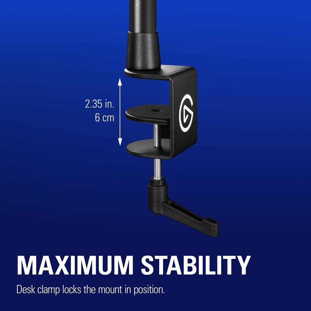 Elgato MULTI MOUNT L Monopod for Game Maximum Detachable Desk Mounting Compatible with Multi Mount Accessories Streaming/Handcam Filming; Height