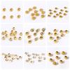 Brass 18K Gold Plated 4/5/6/8mm Round Hollow Spacer Beads,Make Beads For Bracelets,Jewelry And Accessories Wholesale