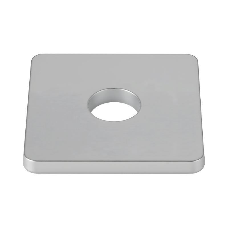 Hot-Dip Galvanized Carbon Steel Square Washers with Hole, Sizes: M6-M30