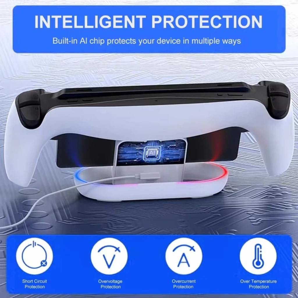 Charging Dock for Sony Play Station PS5 Playstation PS 5 Portal Game Console Stand Gaming Accessories RGB Charger Support Base