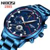 Fashion Watch Stainless Steel Moon Phase Watch, Real Three-Eye Six-Pin Quartz Men'S Watch Batch