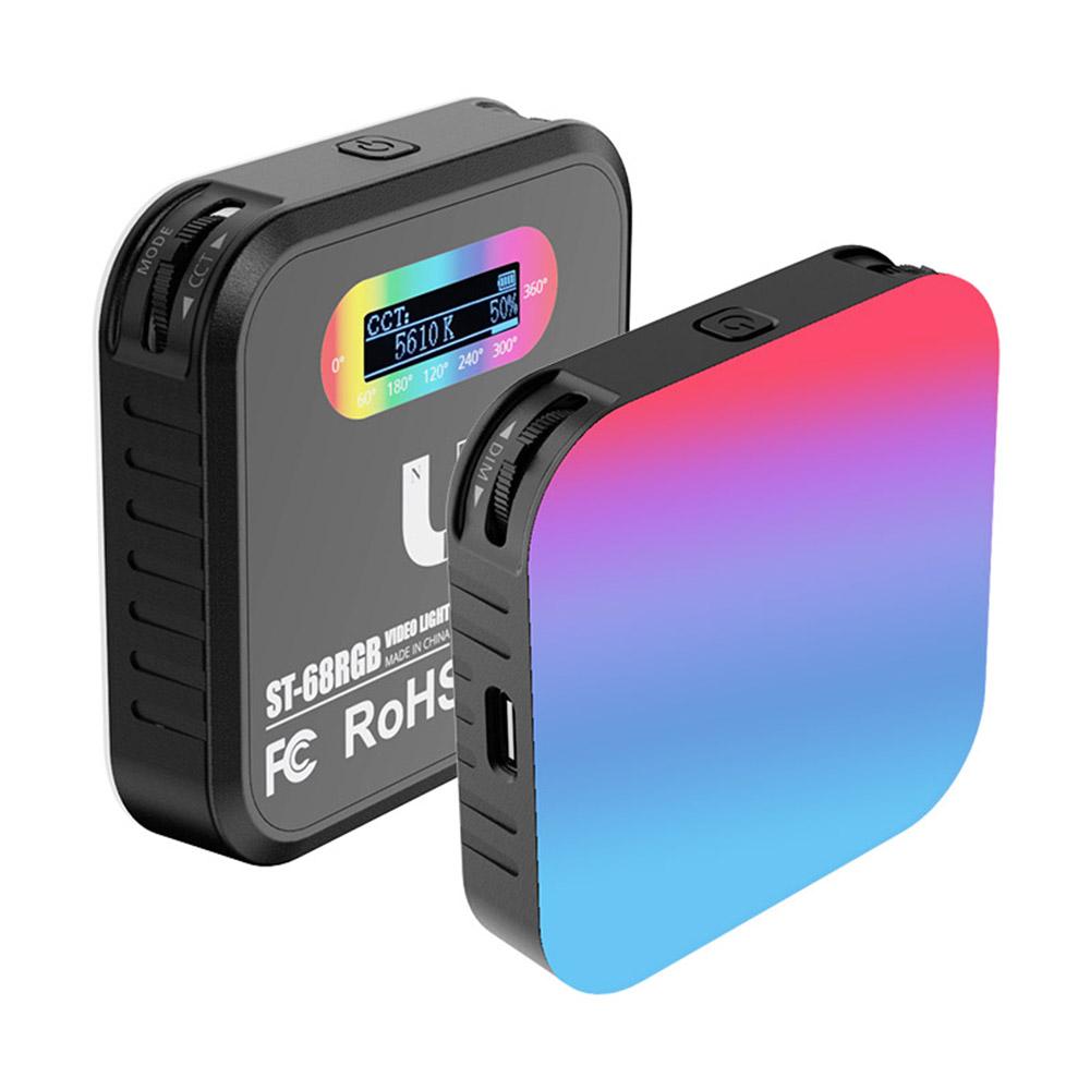 Magnetic RGB Video Light Photography Fill Light 2500K-9000K Dimmable 20 Lighting Effects Video Light for Computer Tablet Mobile Phone Camera Bui