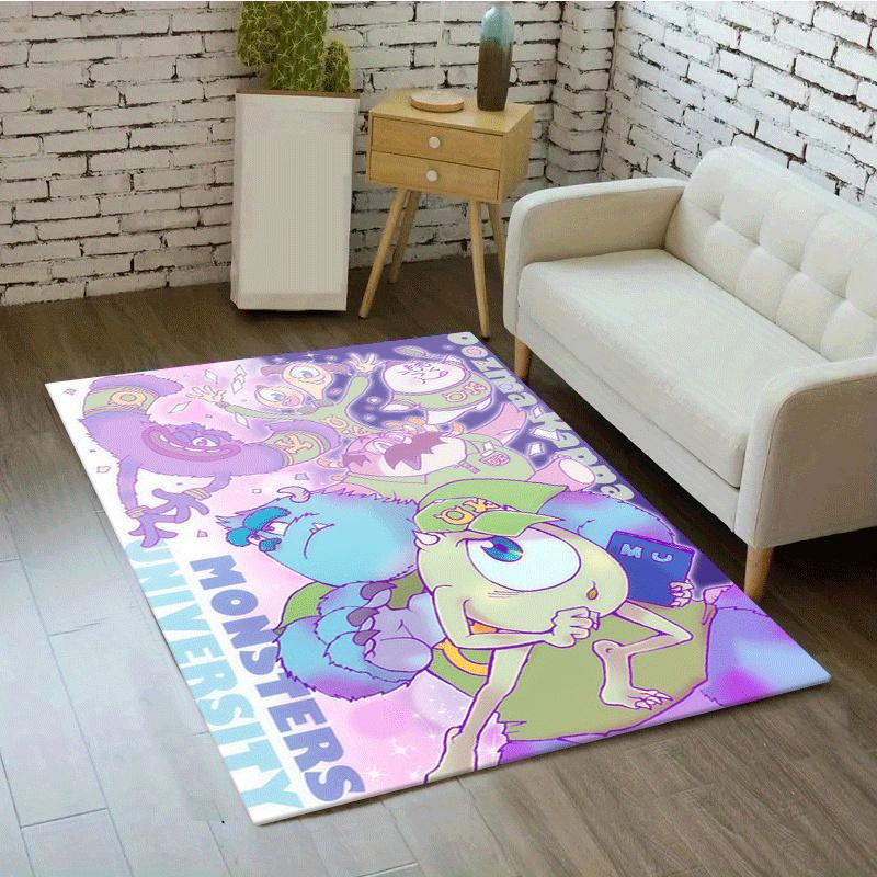 1 pezzo Monsters, Inc. Tappeto A Pelo Corto Morbido Tappetino in Flanella per Soggiorno, Ufficio, Camera da Letto e Tappeto, Tappetino per Tavolino da Caffè