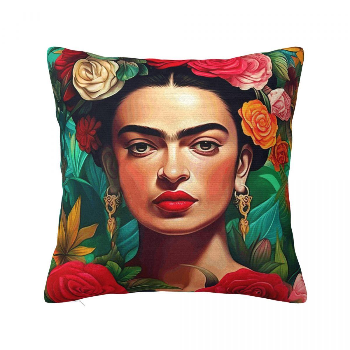 

Anime Frida Kahlo Art Square Pillowcase Cushion Cover Pillow Case Throw Pillow Cover for Home Bedroom Car 12x12Inch