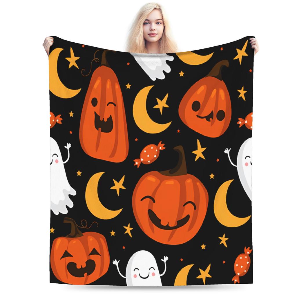 Halloween Pumpkin Autumn ()(1) Blanket Quality Warm Soft Bedding Throws Winter Kids Adult Living Room Fashion Bedspread
