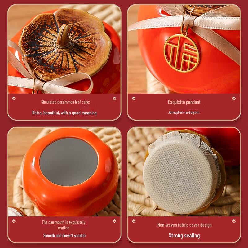 Ceramic Lucky Persimmon Festive Ornament