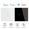 Melery Smart WiFi Switch EU Touch-Lichtschalter, Glasplatte mit/ohne Neutralleiter-Fernbedienung von Alexa Google Home, 1/2/3/4-Gang.