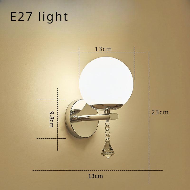Modern Simplicity Silver Gold Bedroom Wall Light Nordic Room Decor Wall Lamp Bedside Aisle Living Room Background Wall LED Light