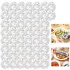 Couvertures Alimentaires Élastiques en Feuille d'Aluminium, Extensibles pour Bols, Lot de 10/30/50