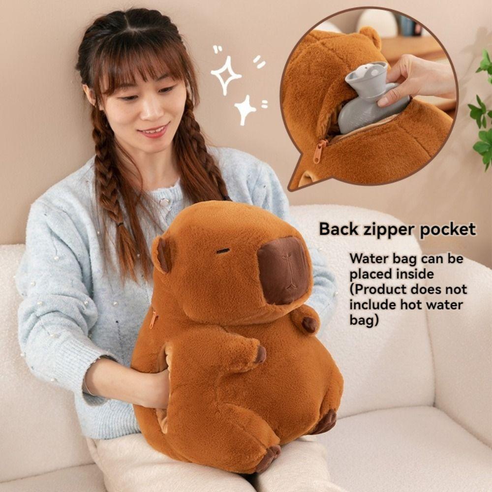 Soft Capybara Plush Hand Warmer Cartoon Capybara Plush Stuffed Doll  Children Toys