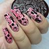 Ronde Nail Stamping Plate Wow Flower 5.5cm Sjabloon Manicure Nail Art Afbeeldingsplaat