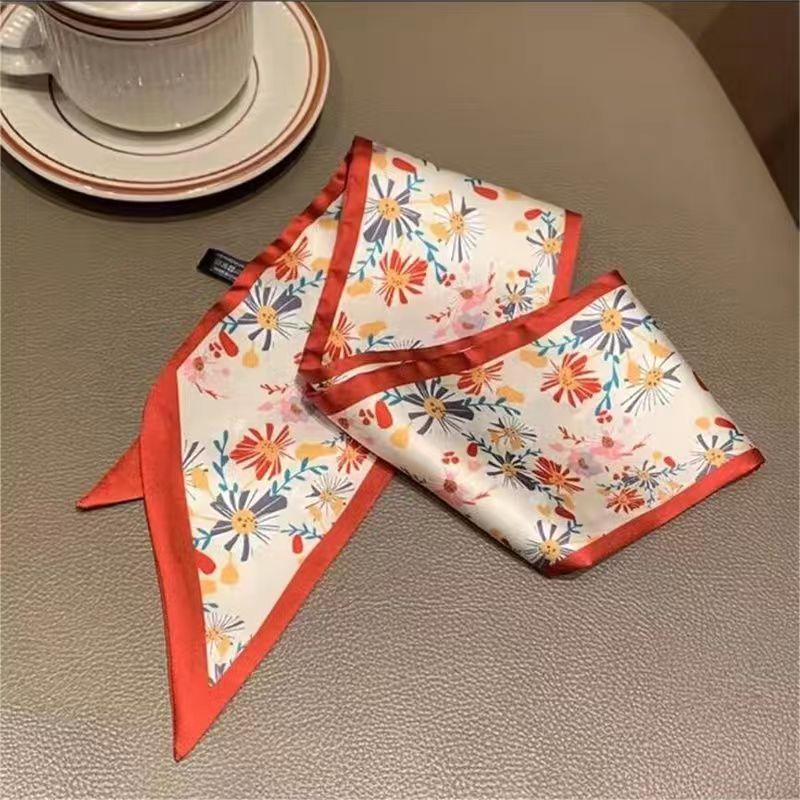 Multifunctional Flower Printed Hair Band Headwear Scarves 6.5cm*90cm