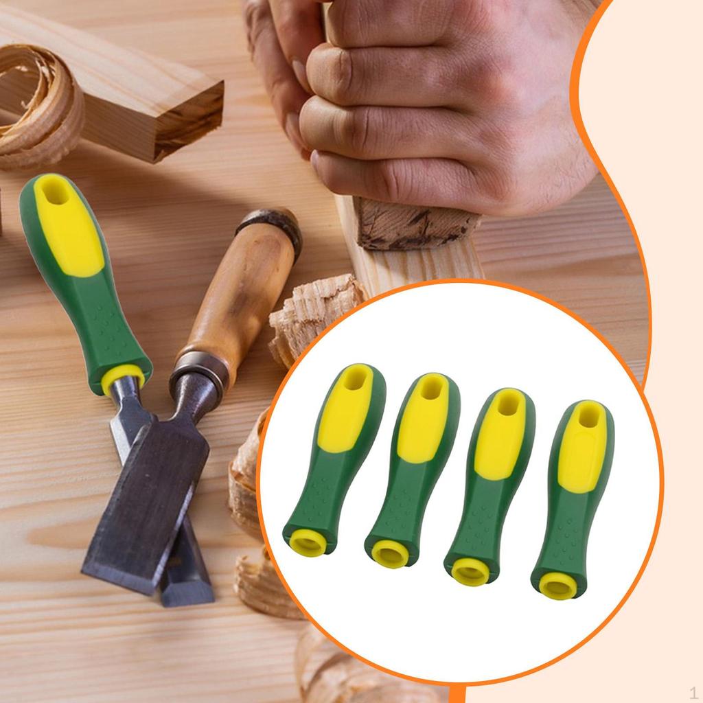 4 Pieces File Handles Ergonomic Cutting Tool Easy Installation Grips Hand Tools for DIY