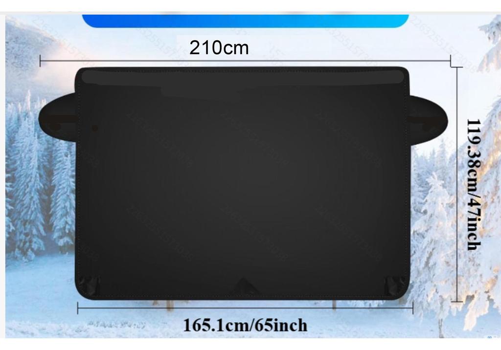 Universal Insulated Car Snow Cover with Magnets - Frostproof, Sunshade, All-Season Silver Coated Cloth