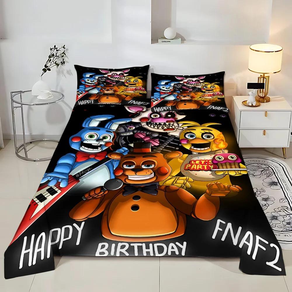 Exquisites 3D Five Freddy Tapeten Anime Druck Bettwäsche Set Bettbezug Steppdecke Bett Jugend Mädchen Jungen Geschenk