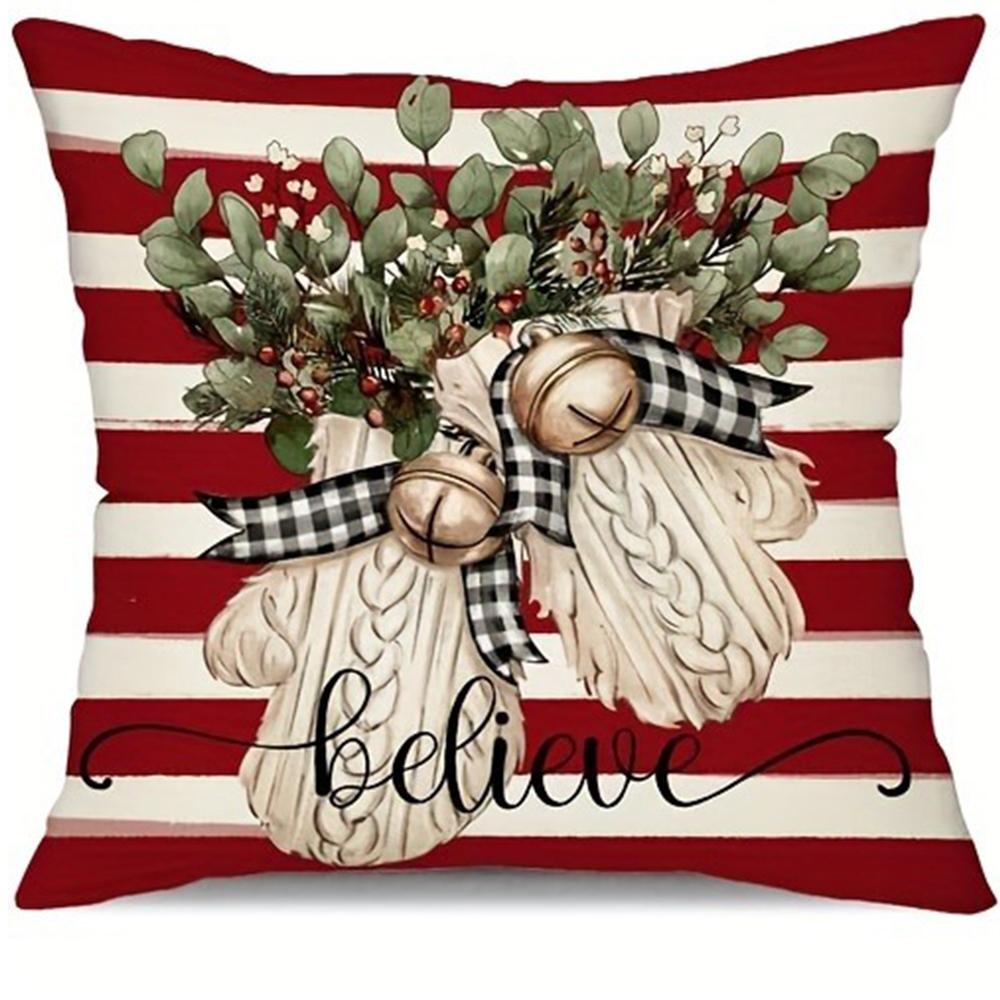 Christmas Decoration Pillowcase Merry Christmas New Year Gift Pillow Cover Home Room Living Room Sofa Cushion Cover